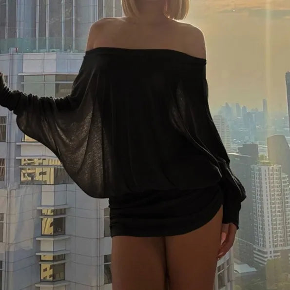 JoyaWear | Liora Off-Shoulder Drape Dress